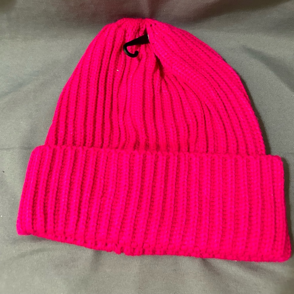 Pink Knitted Winter Beanie